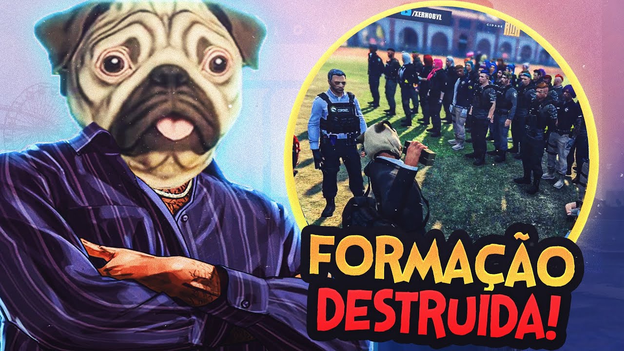 DESTRUI A FORMAÇÃO DA POLICIA - GTA V ROLEPLAY CIDADE ALTA RP