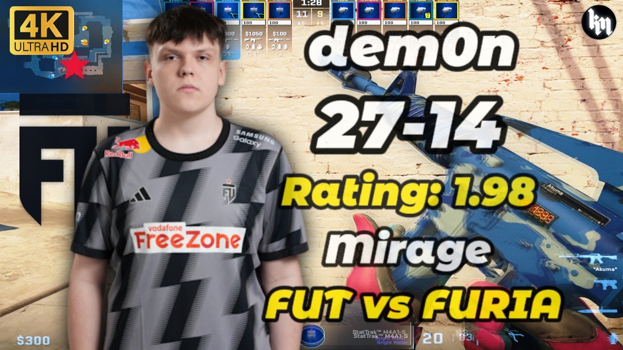 dem0n (27-14) FUT vs FURIA (Mirage) PGL Cluj-Napoca 2026 #cs2 #FUT #dem0n