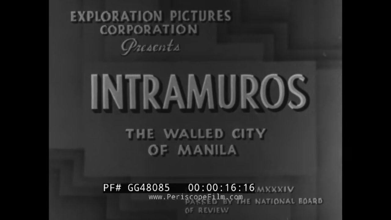 &bdquo;INTRAMUROS: OTOCZONE MURAMI MIASTO MANILA&rdquo; 1934 MANILA, FILIPINY DZIELNICA HISZPAŃSKA, REJS PODR...