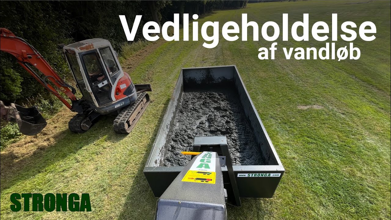 Grøft- og vandløbsvedligeholdelse ved hjælp af kroghejsudstyr