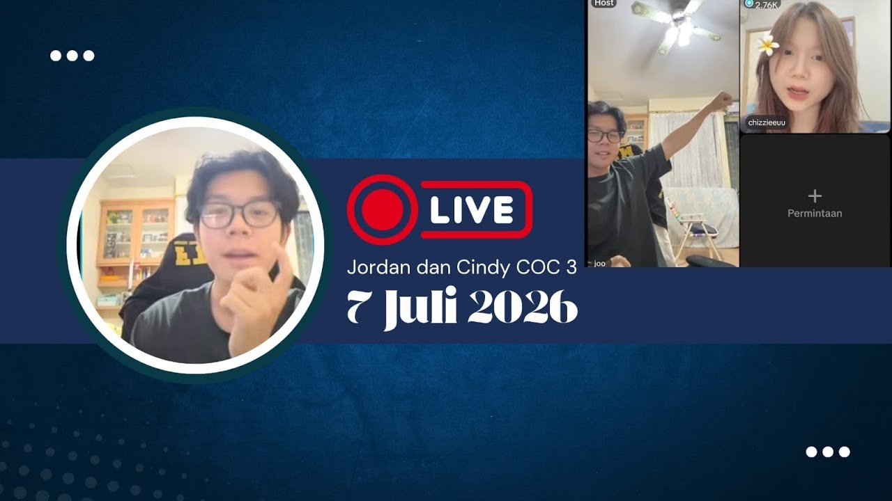 Live Jordan dan Cindy COC season 3 | Live Bareng Lagi | 7 Juli 2026 #Livejordancoc #livecindycoc
