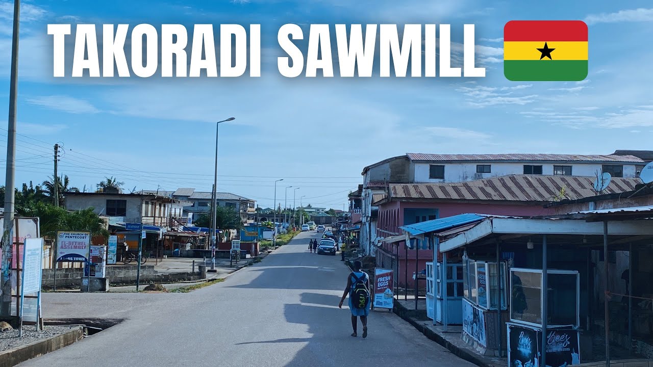 A Day In Takoradi Sawmill, Real Life Scenes (Walk Video)
