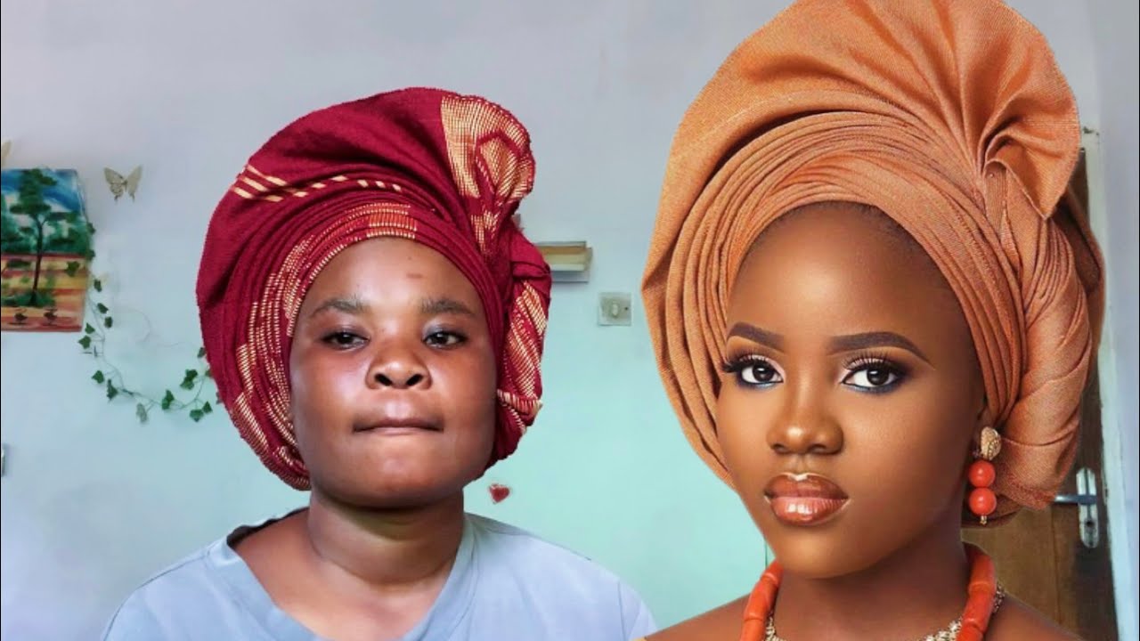 HOW TO TIE ONE SIDED FAN GELE/ Step by step easy aso-oke gele Tutorial for beginners 