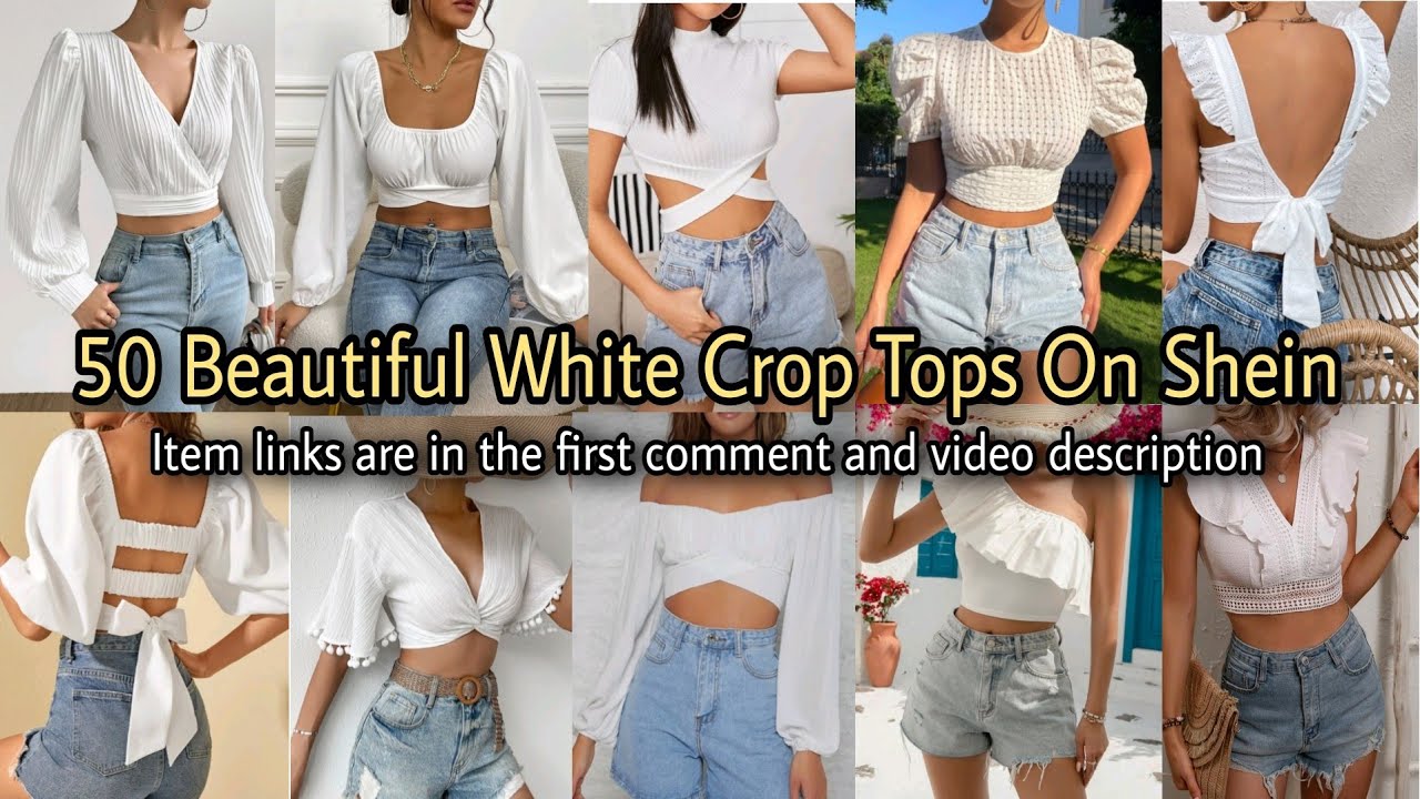 Beautiful White Crop Tops On SHEIN For Those Who Love White 🤍 | Latest Crop Top Blouse Designs 2023