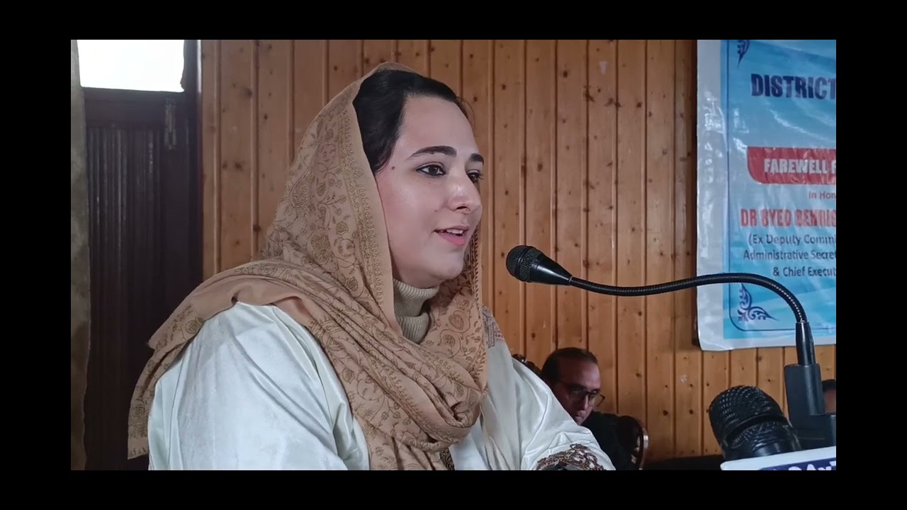 Farewell Speech by DC Baramulla Dr.Syed Sehrish Asghar