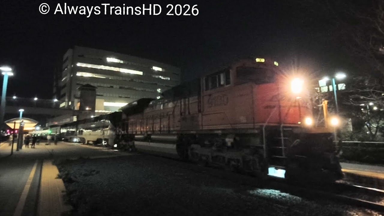 Evening East Bay Trains Featuring BNSF 9100 Leading California Zephyr 5 (2-1-26)