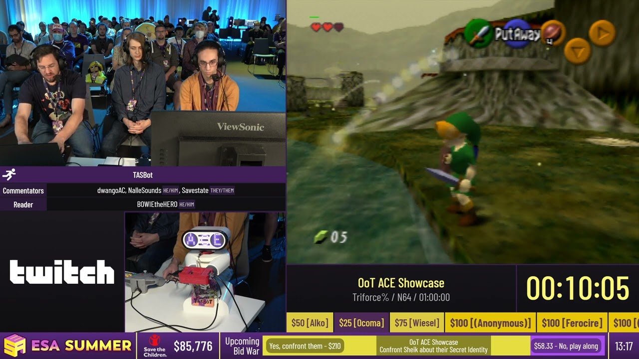 Демонстрация OoT ACE [Triforce%] от TASbot — #ESASummer22