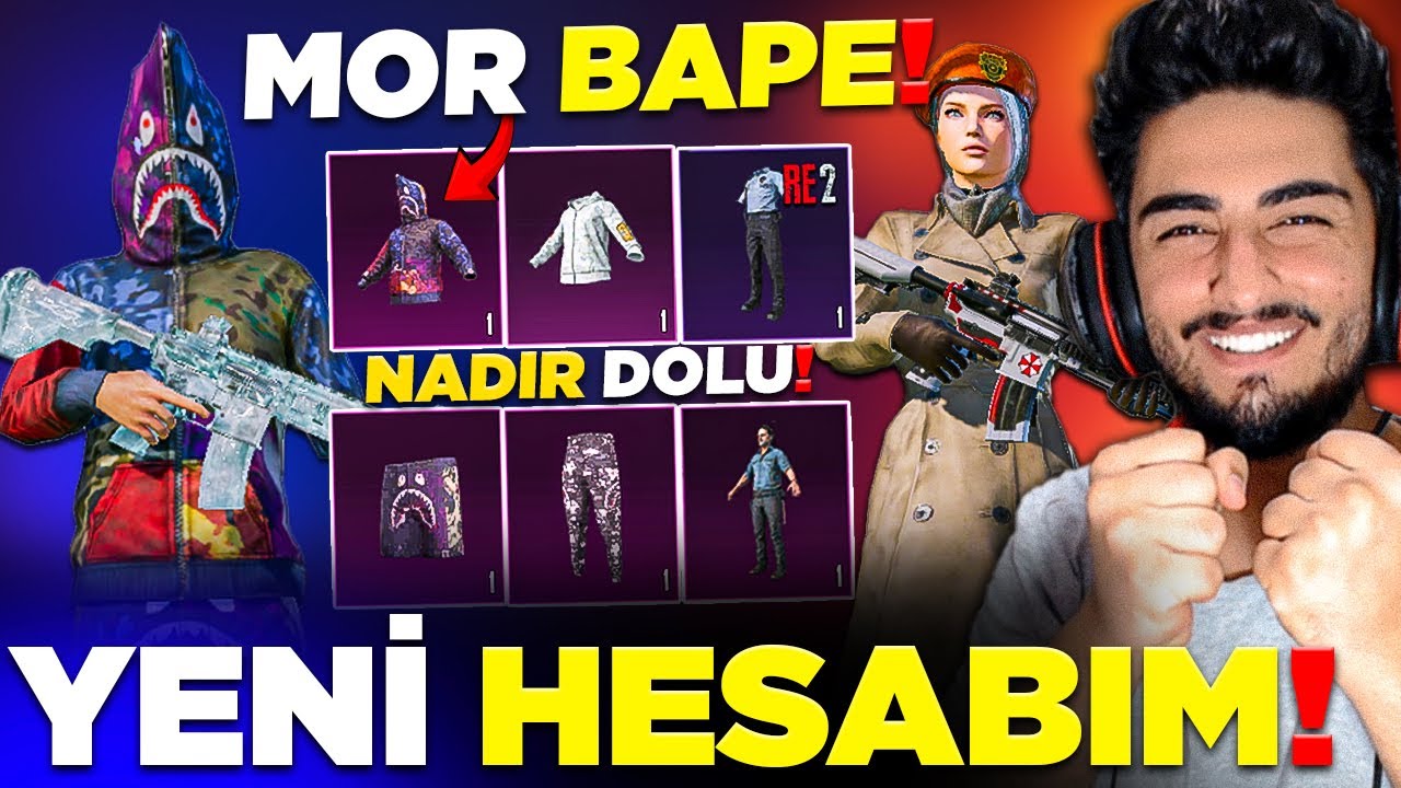 MOR BAPELİ YENİ HESABIM! (NADİR DOLU) | PUBG Mobile