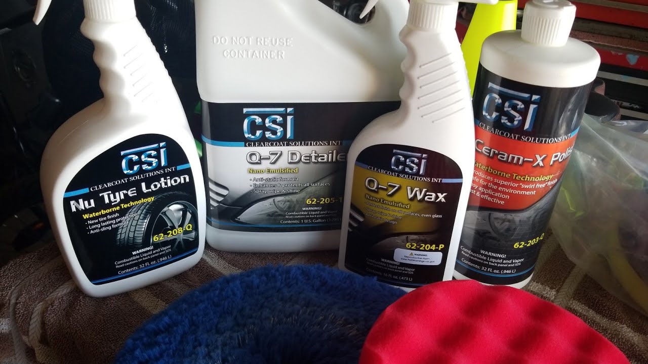 CSI product line | Q7 wax | Q7 Detailer and more
