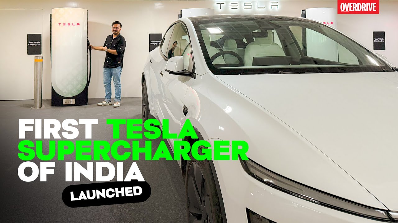 Tesla Supercharger India Walkthrough | Charging Process Explained | OVERDRIVE