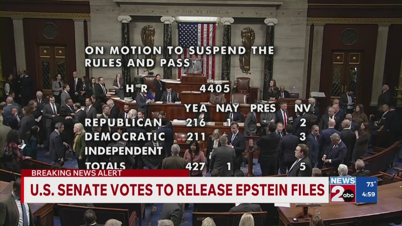 U.S. Senate votes to release Epstein files