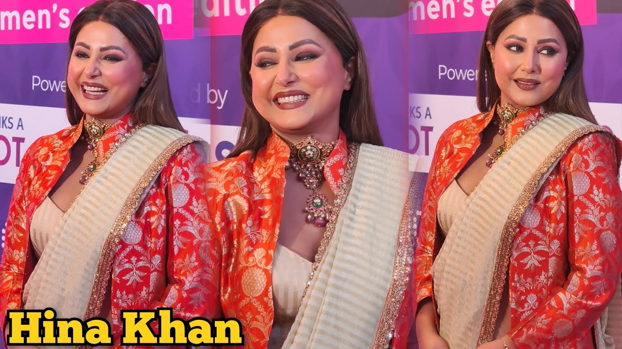 Hina Khan Looking Pretty in Stylish Designer Saree and She Congratulate Team India do T20 World Cup