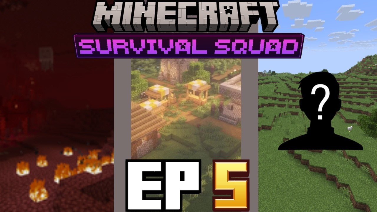 Demolição das casas, Nether e uma surpresa!    Minecraft Survival Squad EP #5