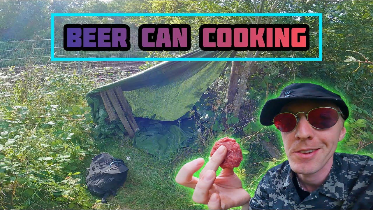IMPROVISED BEER CAN COOKING - Making a frying pan!