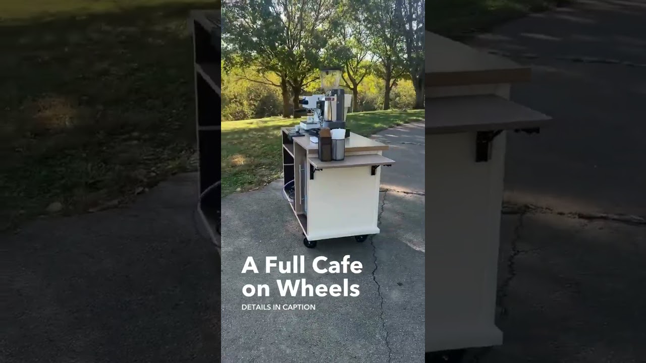 Introducing the Model 1 Mobile Coffee Cart from The Woodress. Full video on our channel ☕️ #shorts