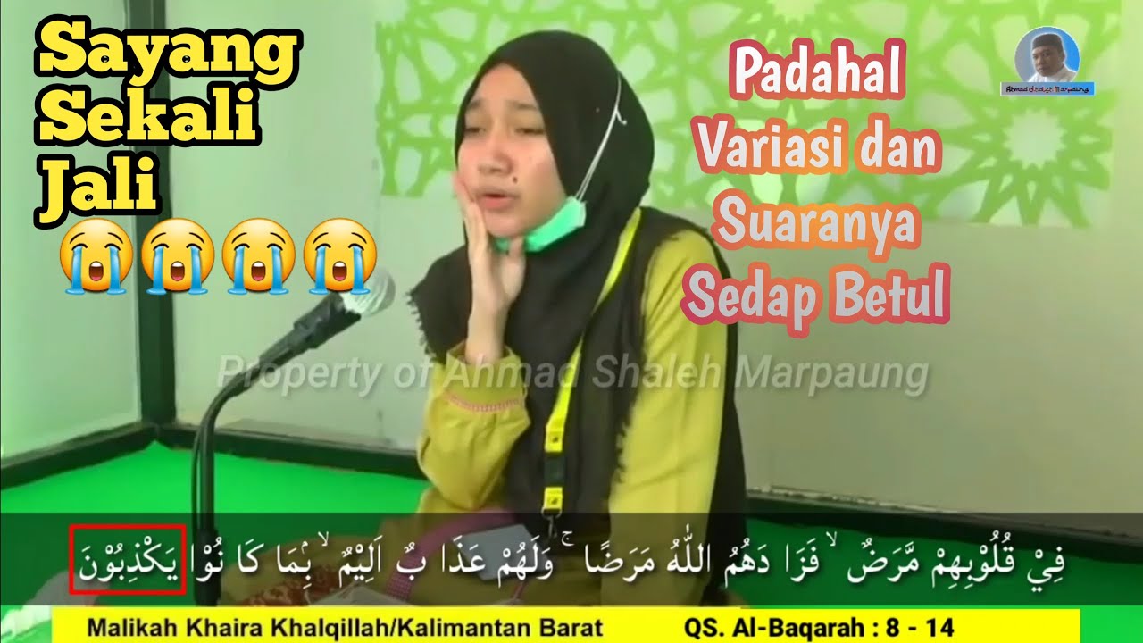 Terbaik 3 Malikah Khaira Khalqillah (KALBAR) || QS. Albaqarah : 8-14 || Final Tilawah Anak MTQN 2020