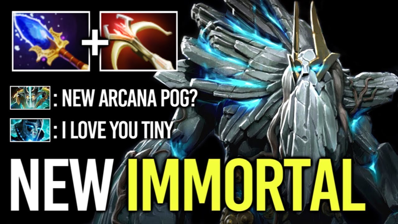 NEW BADASS IMMORTAL TINY Prestige Item TI9 Crazy Gameplay by W1sh Top Pro 7.22 Dota 2