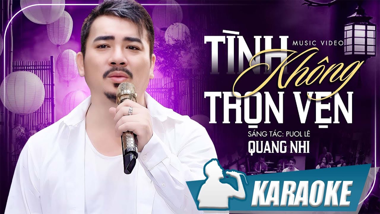Tình Không Trọn Vẹn - Quang Nhi | Karaoke Tone Nam - beat chất lượng cao