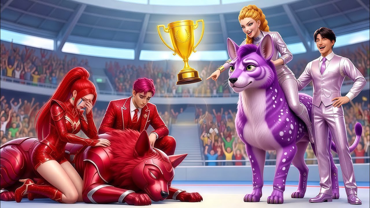 Purple Family VS Ruby Family: RUMI Gets Magic Wolf ￼ Racing Championship 🏆- KPOP Demon Hunters 