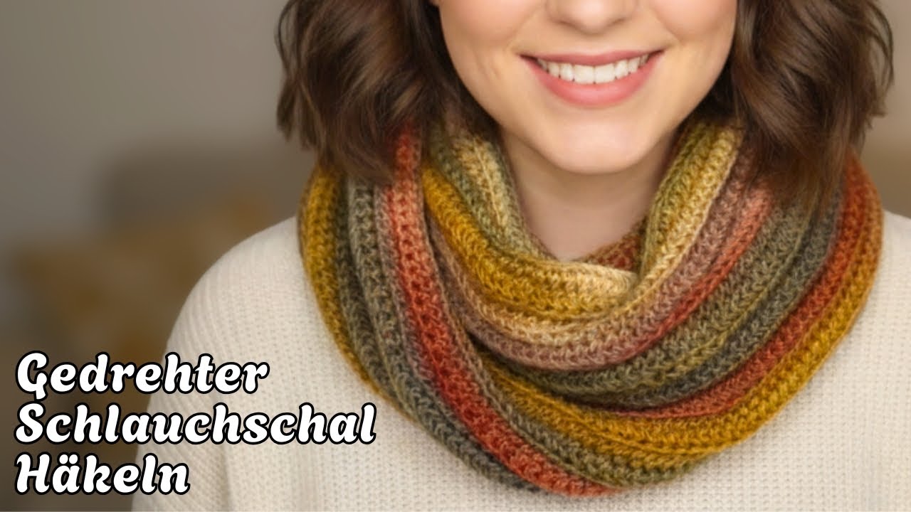 Gedrehter Schlauchschal Häkeln: Anfänger-Anleitung zum 