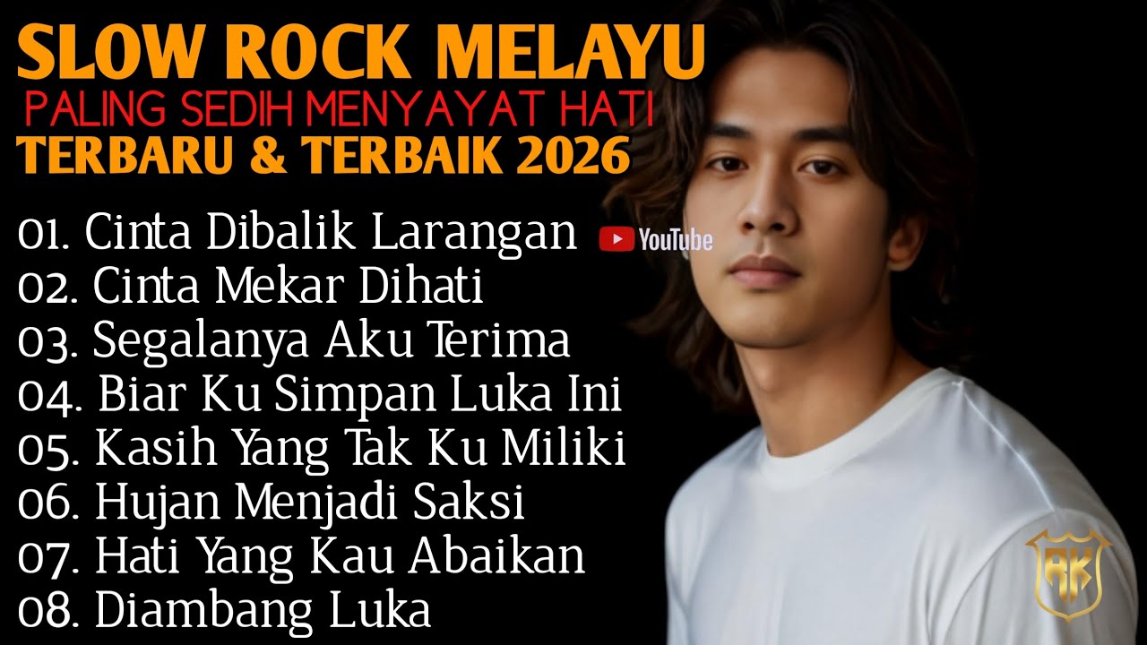 LAGU SLOW ROCK MELAYU TERBAIK 💯 CINTA DIBALIK LARANGAN - Full Album