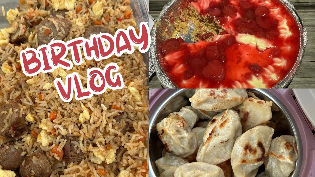 Празднование дня рождения с домашними момо и жареным рисом 🎉🎉