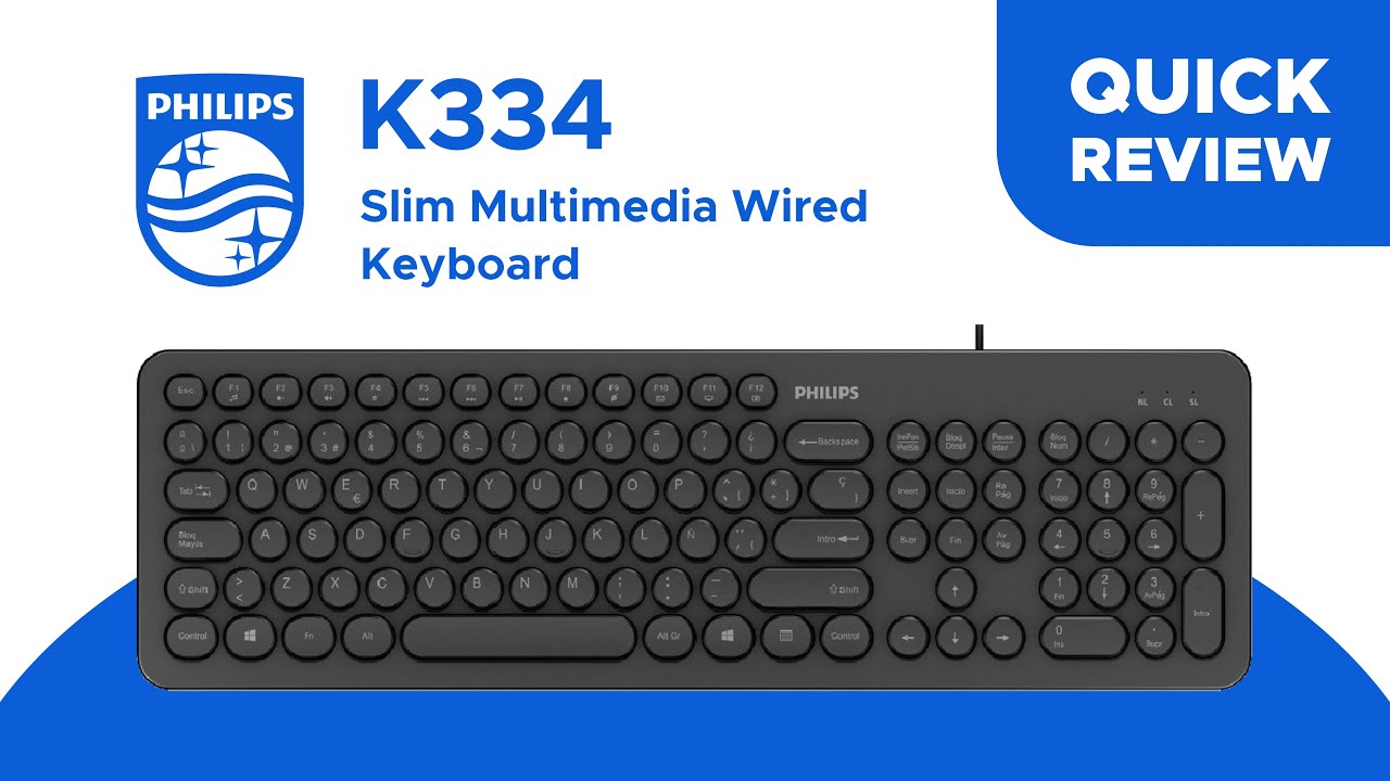 Philips K334 Multimedia Wired Keyboard