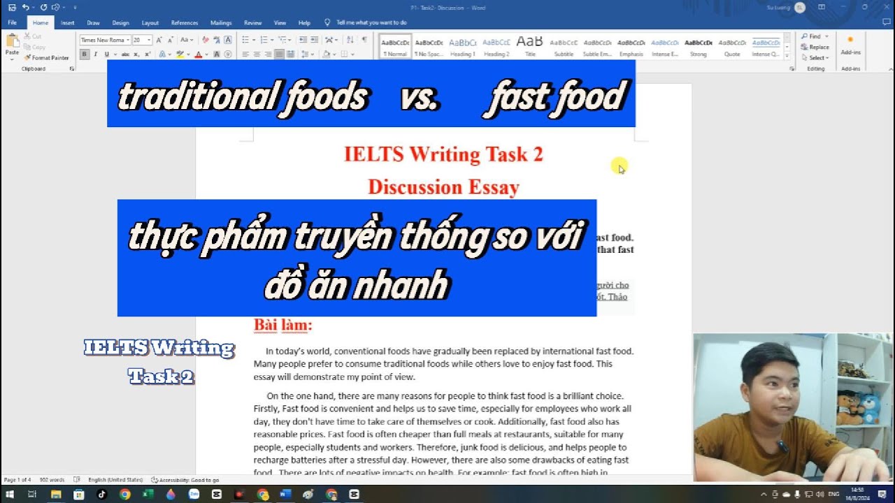 #10 Traditional Foods vs  Fast Food | Task2 Writing | IELTS Writing | Kids Song Ngữ