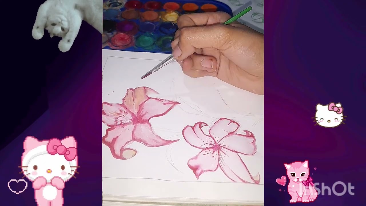 Flower painting 🖌🎨by fatmaa (subscribe ✨️ )