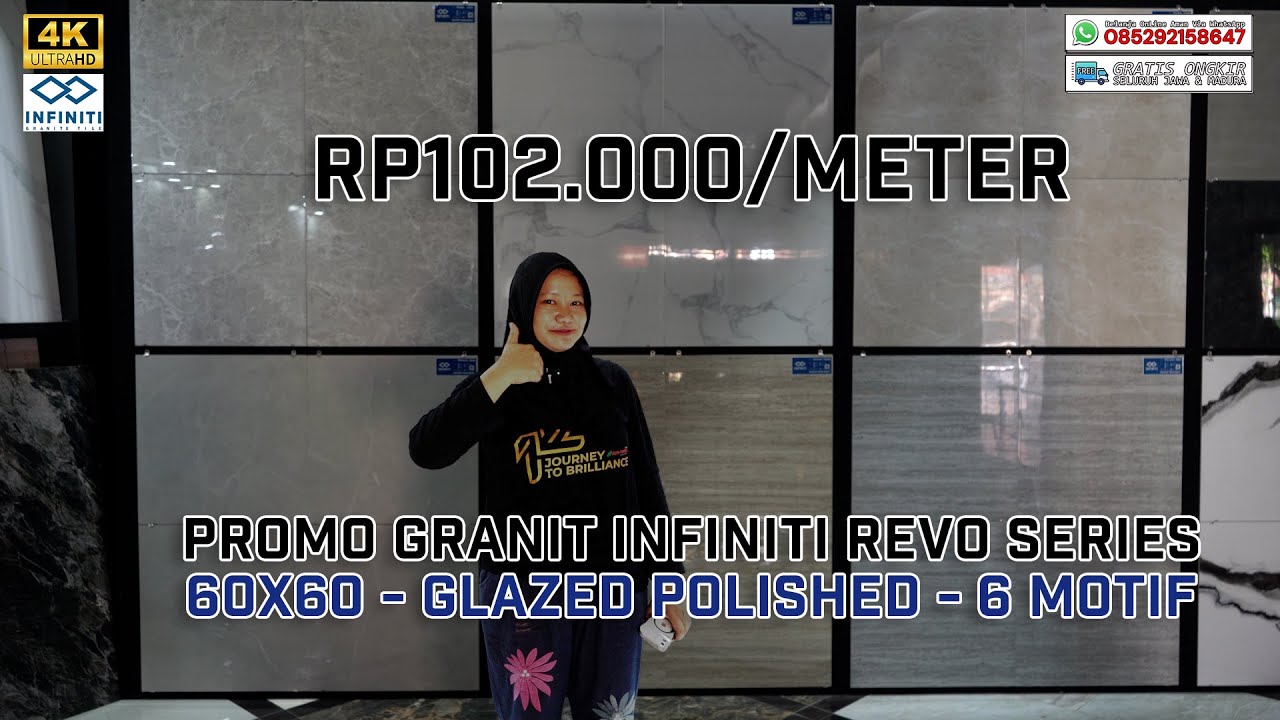 PROMO GRANIT INFINITI REVO SERIES, Rp102.000/M - ADA 6 MOTIF MEWAH❗GLAZED POLISHED - 60X60
