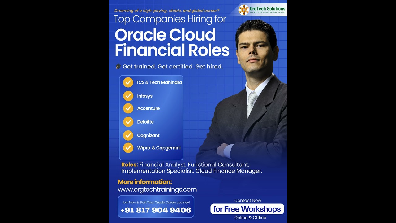 Top Companies Hiring Oracle Cloud Financial Experts in India | OrgTech Solutions | Hyderabad