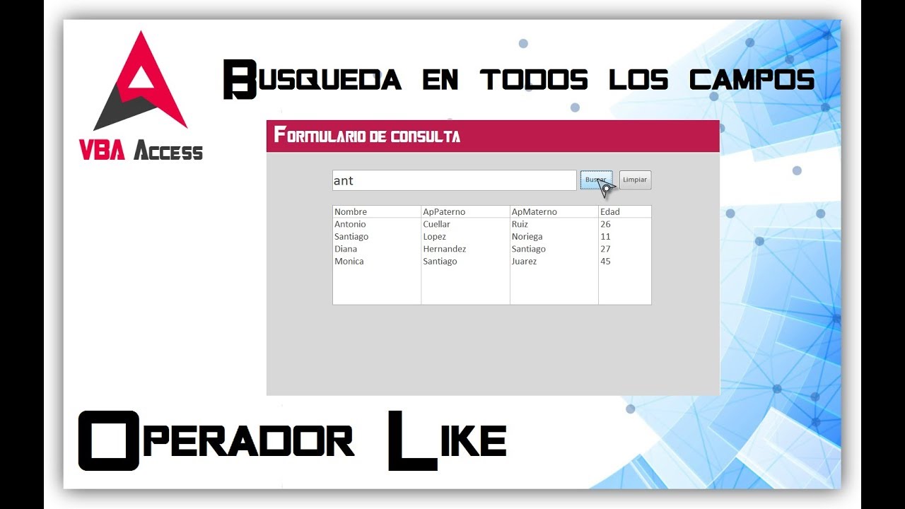 Formulario de consulta | Búsqueda en todos los campos 🎤