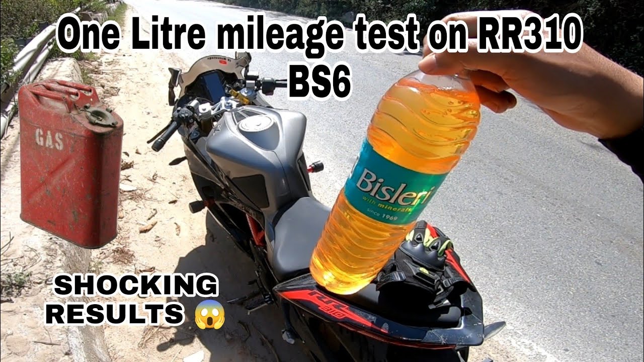 TVS apache RR 310 BS6 one litre mileage test 2022 | kitna deti ha 😱