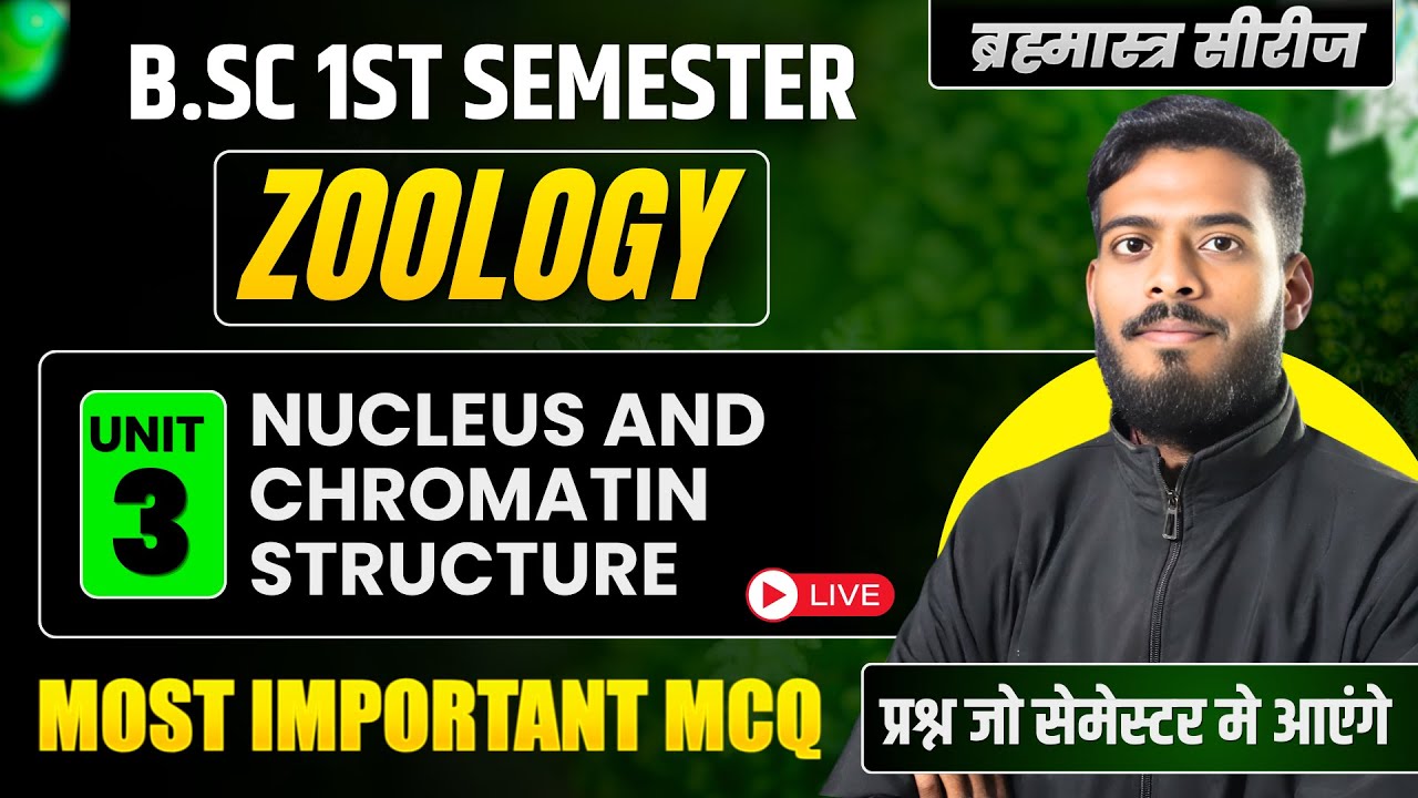 NUCLEUS AND CHROMATIN STRUCTURE I B.Sc Zoology 1st Semester Exam | MCQs | Paper | Unit-3