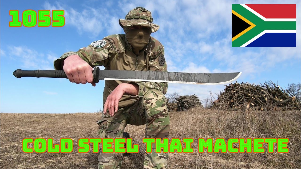 COLD STEEL THAI MACHETE - PART 2 - 1055 CARBON - SOUTH AFRICA - DESTRUCTION TEST - UNTIL IT BREAKS