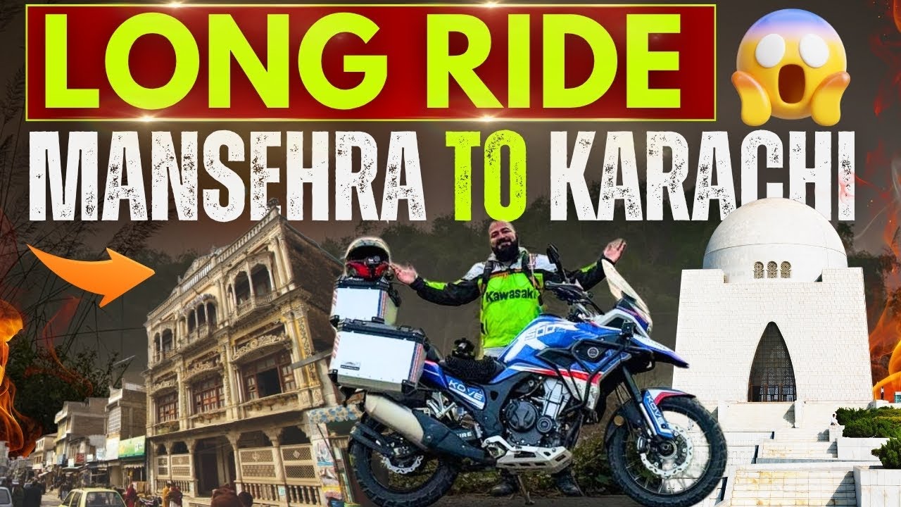 MANSEHRA TO KARACHI ON MOTORCYCLE | NIGHT RIDE AND DAY 1 ON KOVE 500X
