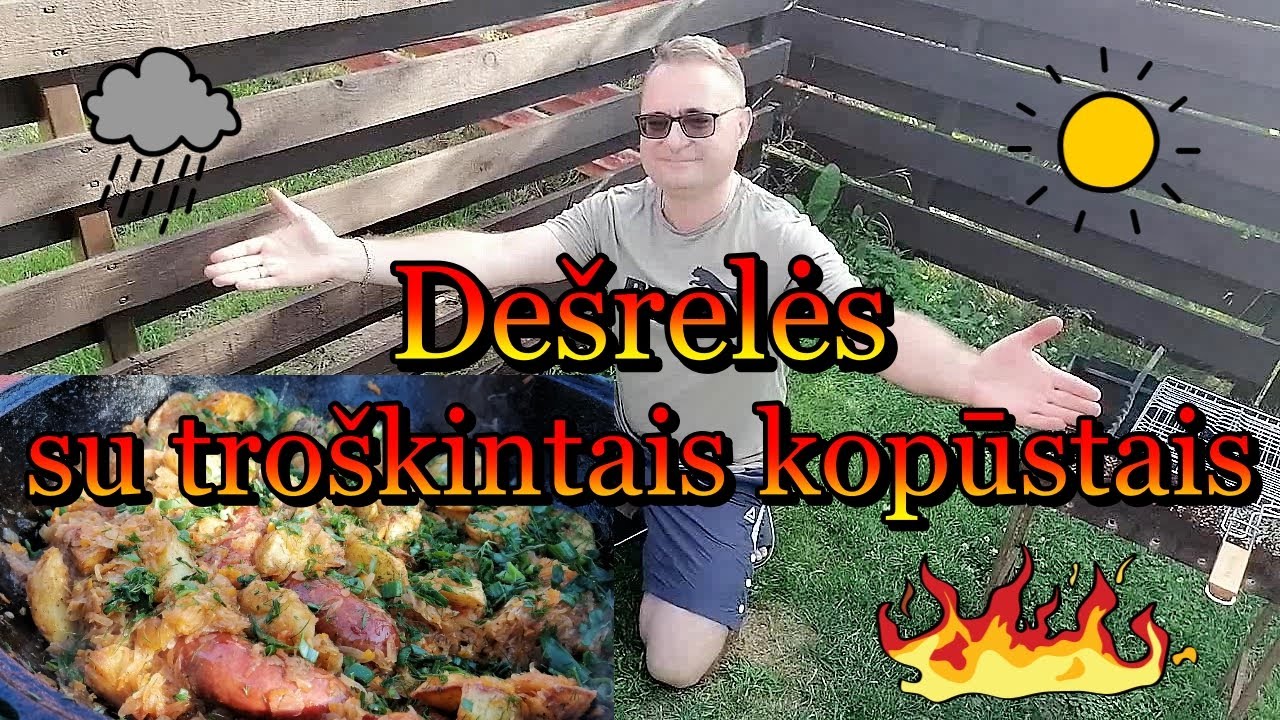 Ассорти колбасок с капустой на курорте Швянтойи
