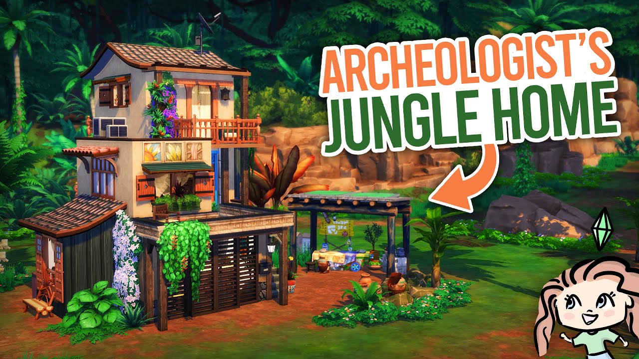 ARCHEOLOGIST'S JUNGLE HOME || The Sims 4 Speed Build 🏡