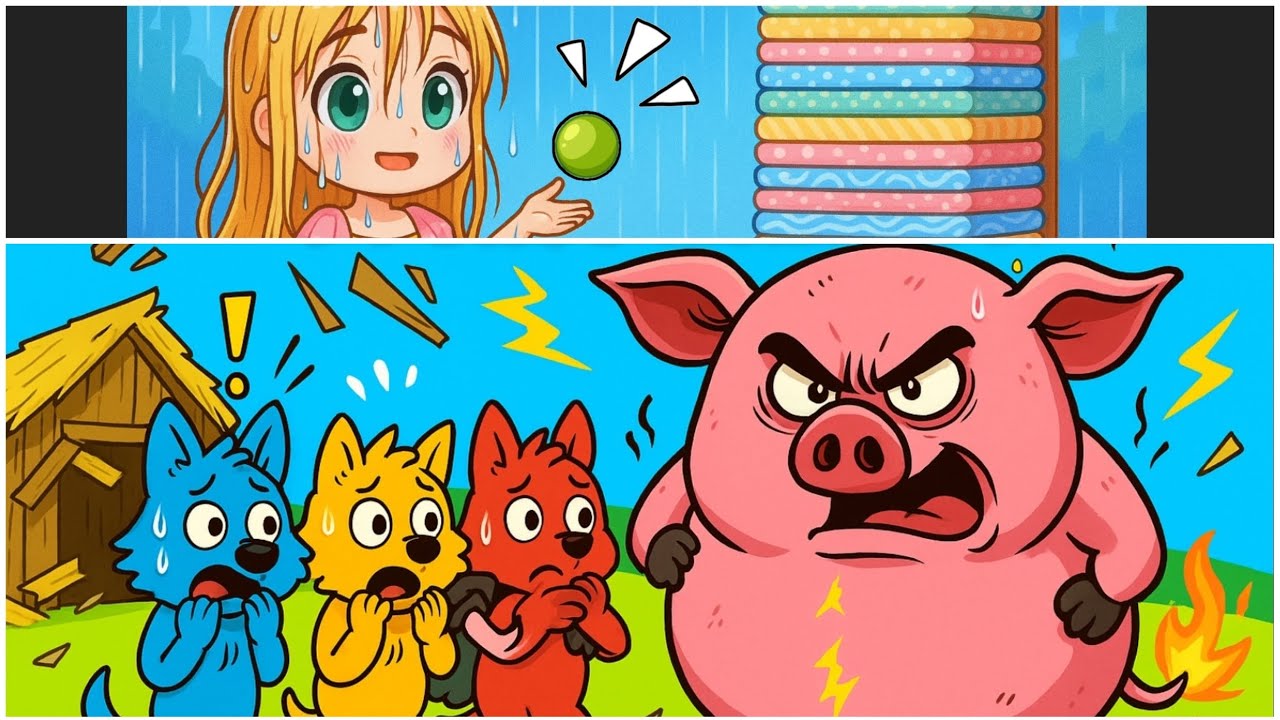“A Princesa Verdadeira e o Porco Mau! 👑🐷 Duas Histórias Divertidas para Crianças”