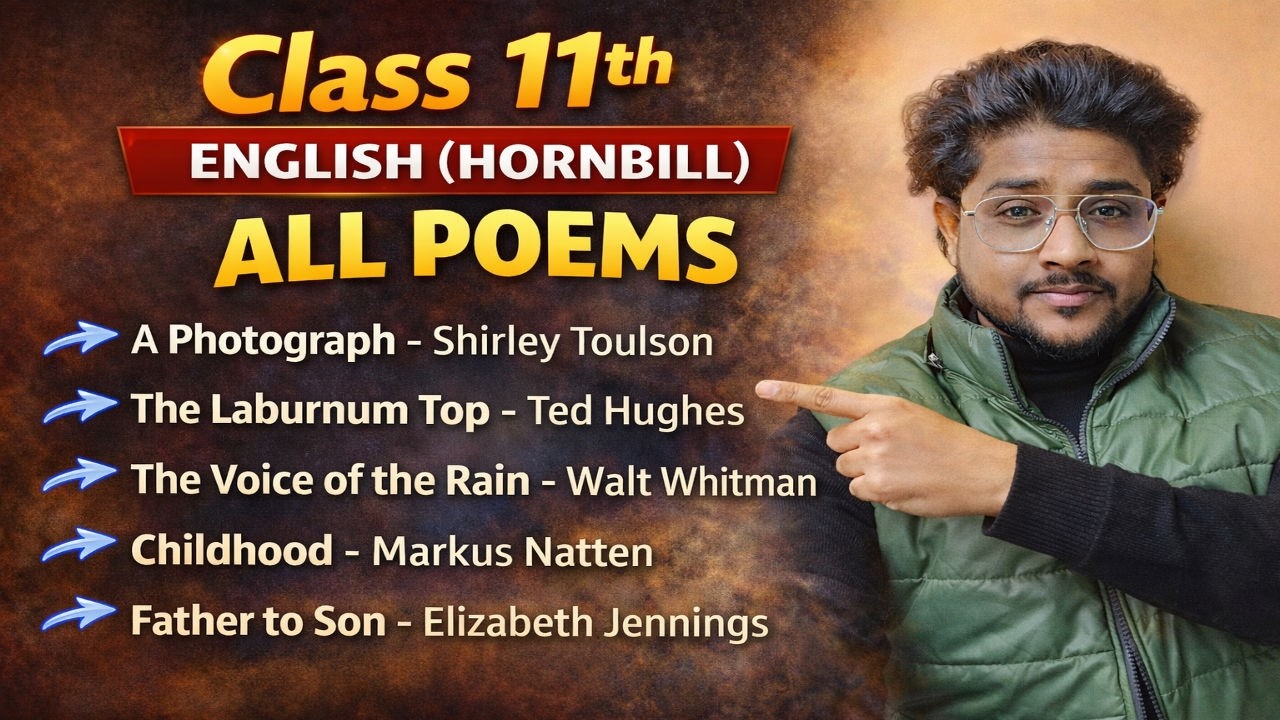 ENGLISH CLASS 11Th  ONE SHOT ALL POEMS (HORNBILL)  JAC+CBSE  BY - RAKESH SIR