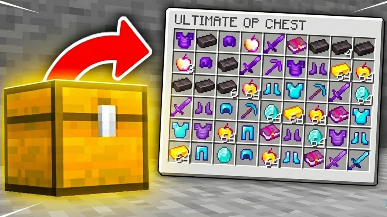 Minecraft But Chests Give OP Items😱 (In Hindi)