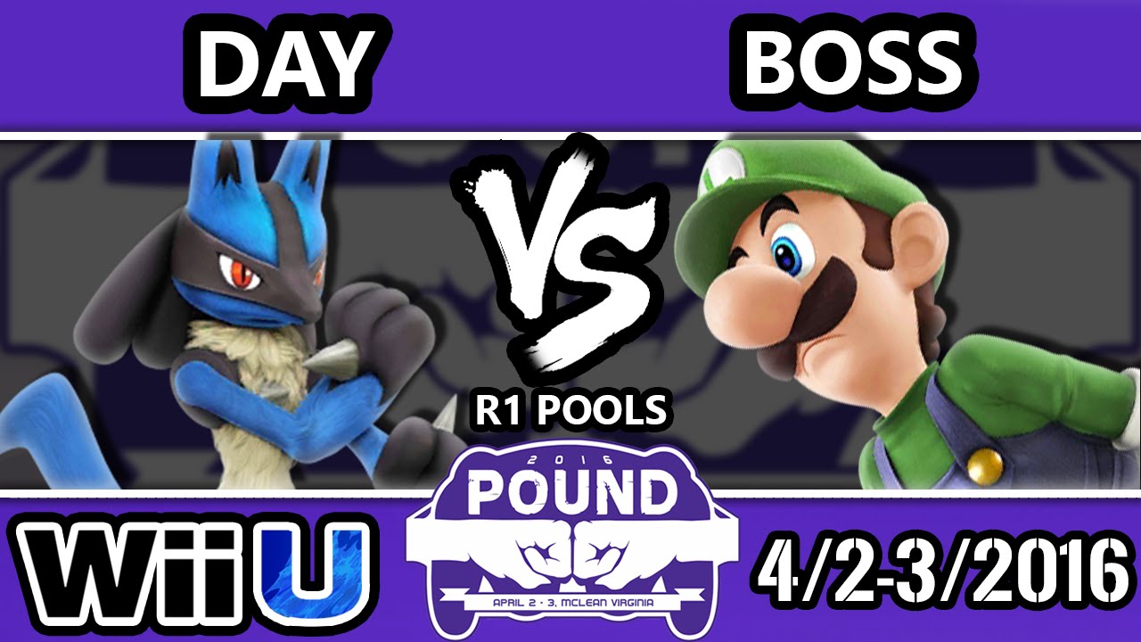 Pound 2016 - Boss (Luigi) Vs. Day (FL) (Lucario) - Pools Round 1 - Smash Wii U