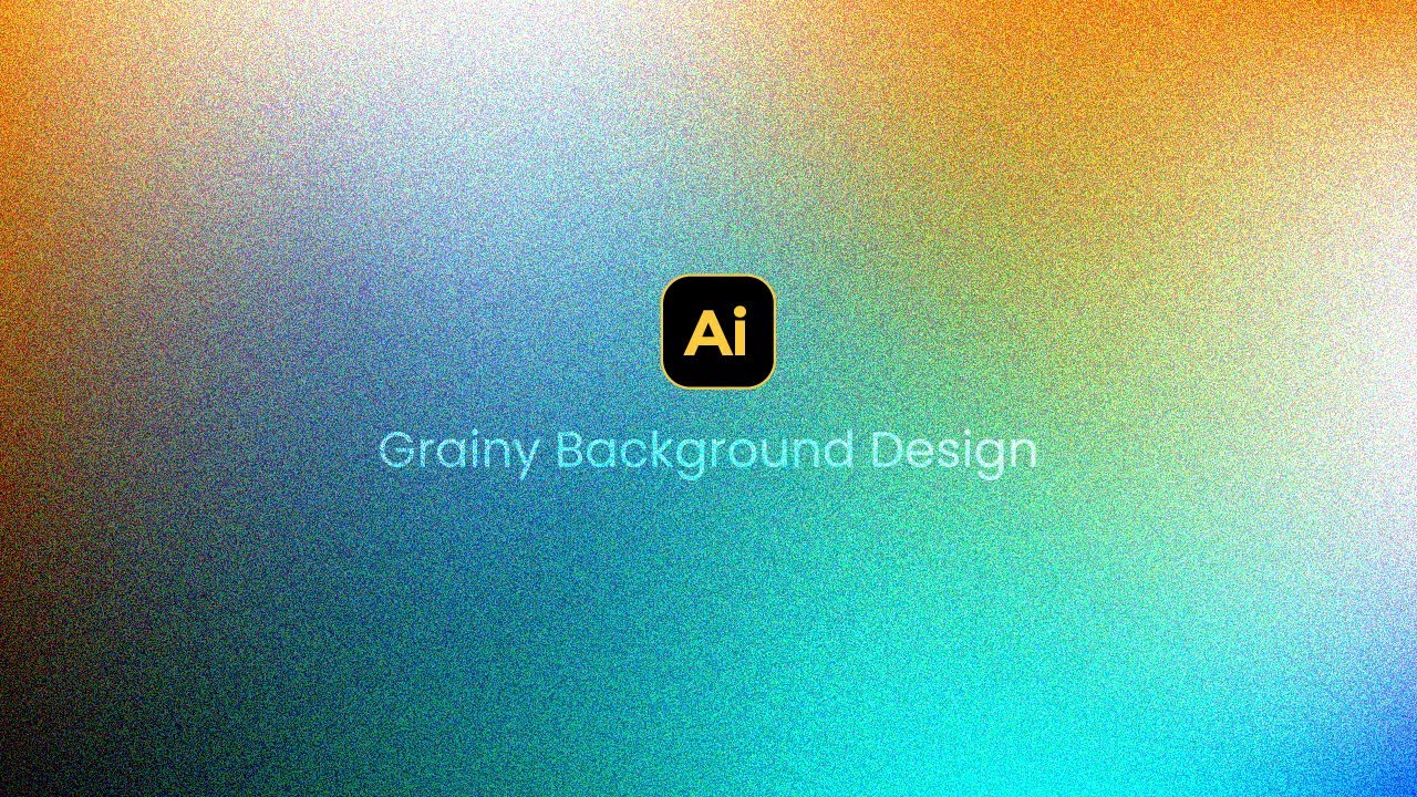 Simple Grainy Gradient Abstract Background Design in Illustrator