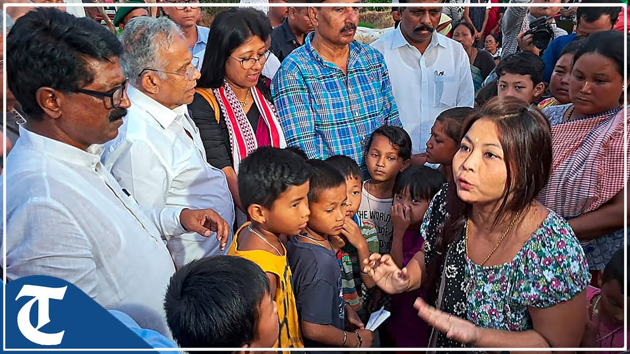Manipur: Opposition MPs of I.N.D.I.A visits Ideal College Relief camp in Imphal