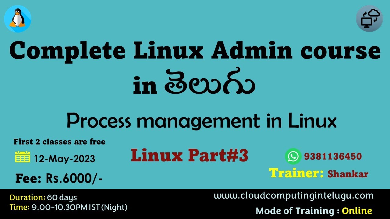 Process management in Linux | Cloud Computing In Telugu | Amazon Web Services