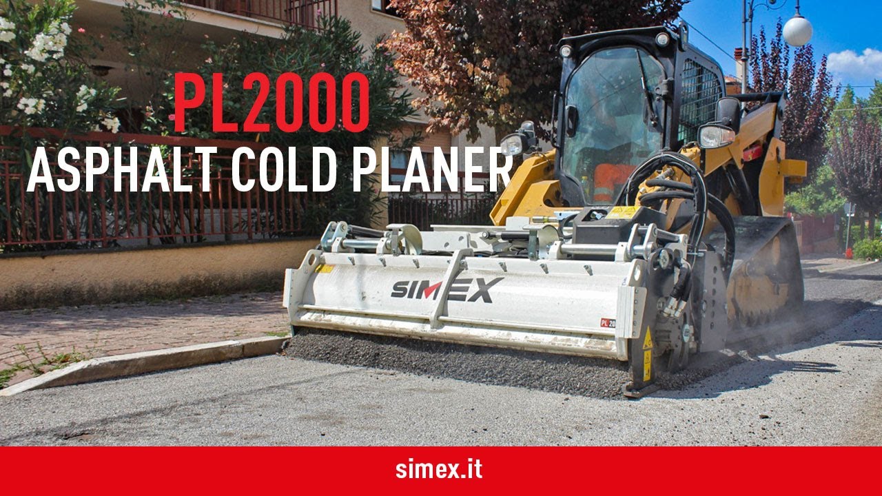 Simex PL 2000 asphalt cold planer for skid steer loader