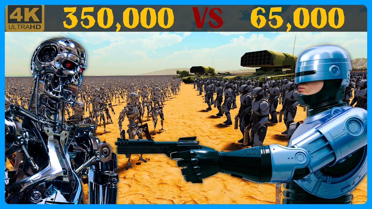 350 000 терминаторов против 65 000 армий будущего - UEBS2 [4K]
