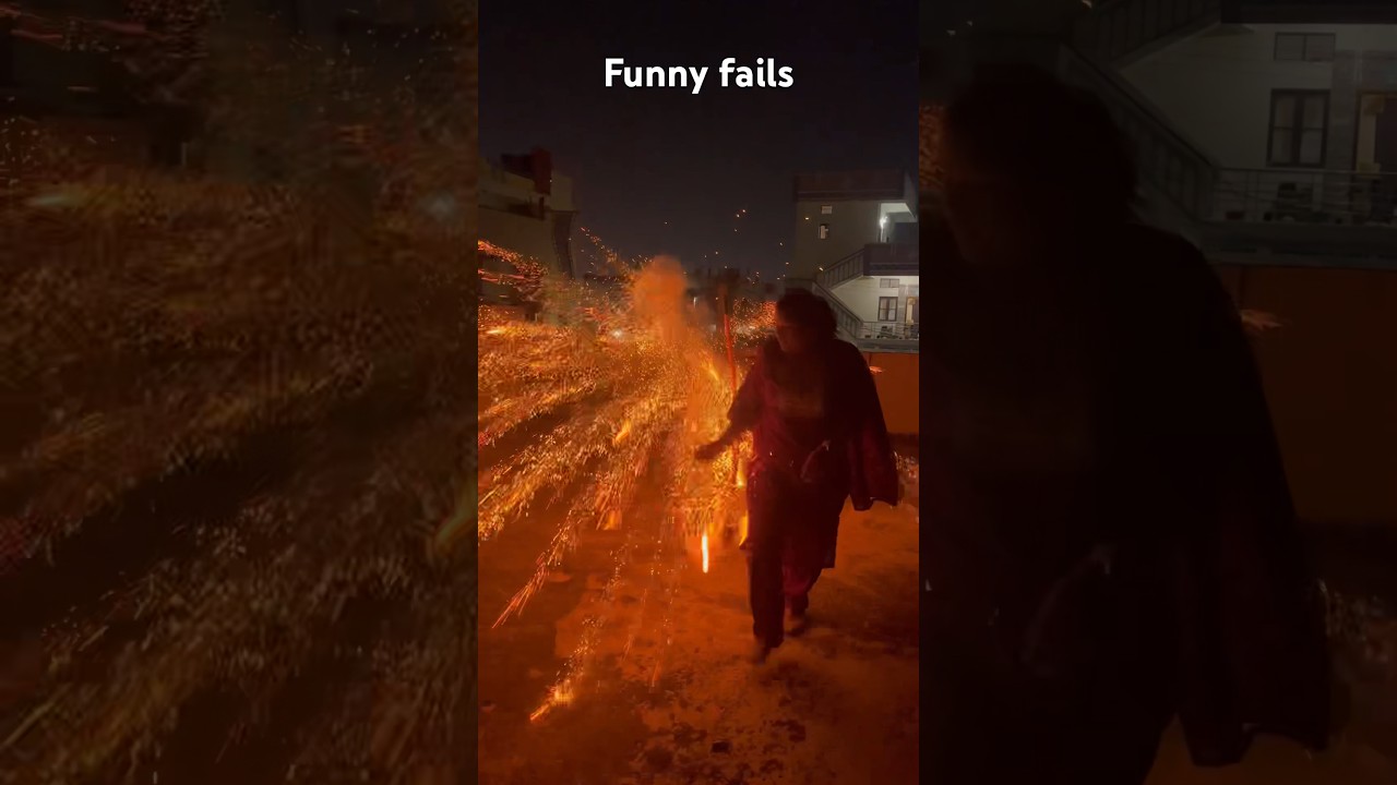 Funny fails during Diwali #fails #bloopers #funny #viral #mustwatch #diwali #rocketbomb #crackers