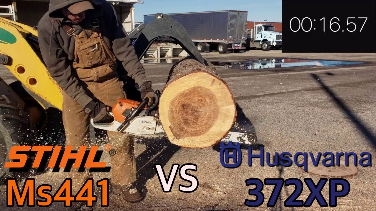 Stihl Ms441 vs Husqvarna 372xp Cutting Competition