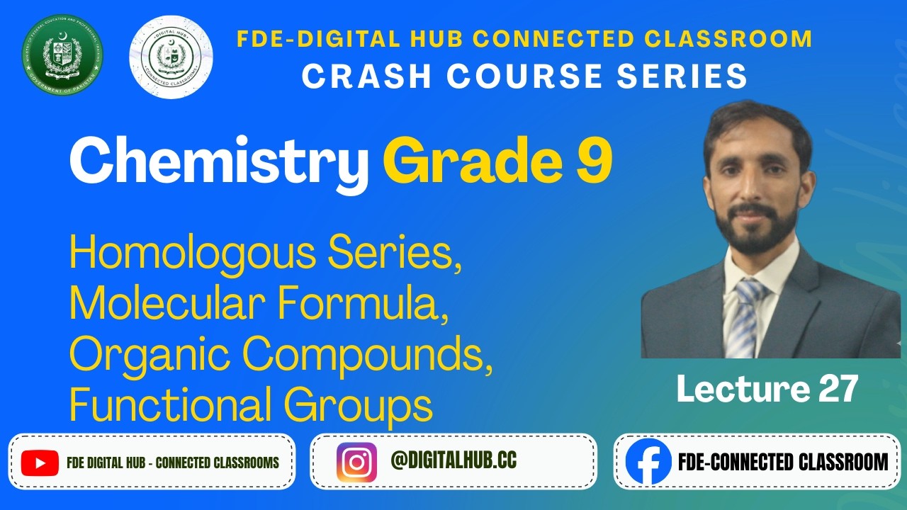 Homologous Series & Classification of Organic Compounds |Grade 9| Chemistry| Crash Course Series|FDE